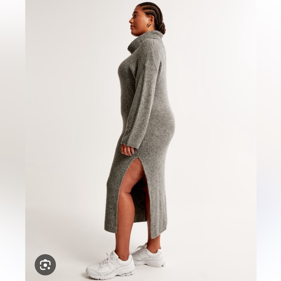 Abercrombie Long Sleeve Turtleneck Midi Dress - Picture 2 of 4